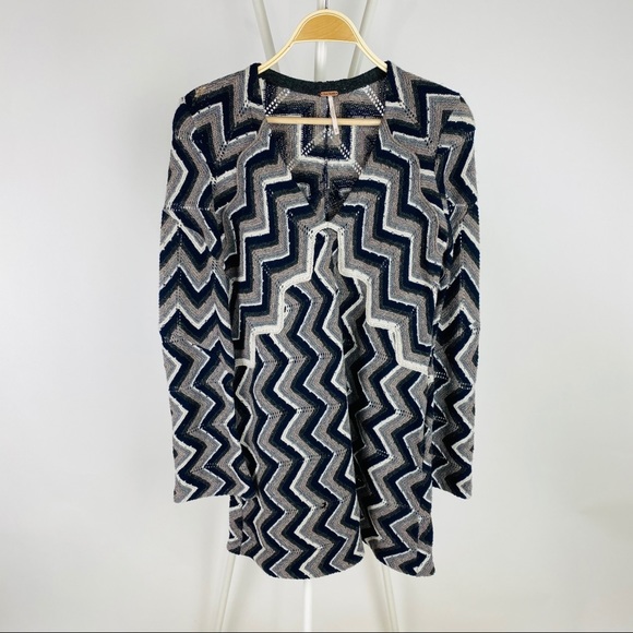 Free People Black Chevron Striped Sweater dress - Picture 6 of 10